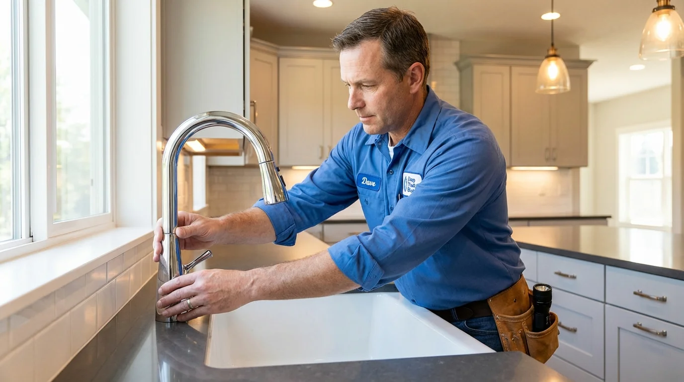 Kitchen faucet installation by Johns Plumbing LLC in Winters